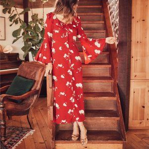 Christy Dawn - The Florence Dress | Crimson Floral - XS